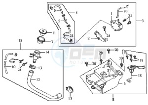 JOYRIDE 200 drawing FUEL PUMP FUEL TANK ASSY