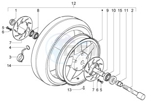 X9 125 Evolution drawing Front wheel