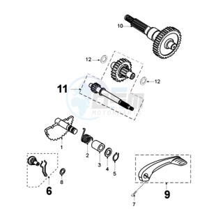 VIVA 2 SL4 A drawing DRIVE SHAFTS / KICKSTARTER