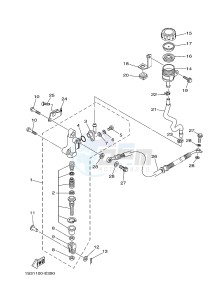 YFM700R YFM700RSE RAPTOR 700 SPECIAL EDITION (1VSE 1VSF) drawing REAR MASTER CYLINDER