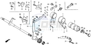 C90Z 50 drawing GEARSHIFT DRUM/SHIFT FORK