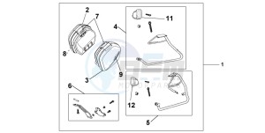 VFR800A drawing PANNIER SET + STAYS