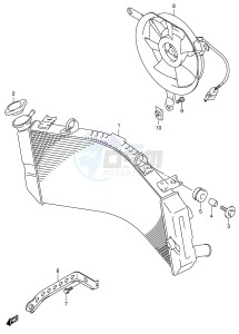 GSX-R750 (E2) drawing RADIATOR