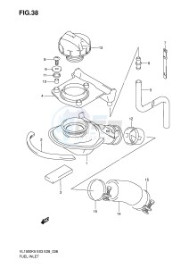 VL1500 (E3-E28) drawing FUEL INLET