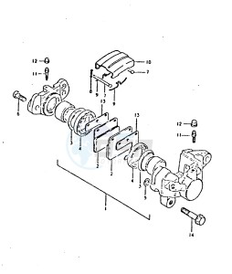 GSX750 (T-X) drawing REAR CALIPERS