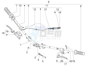 Fly 50 4t 4v (USA) drawing Handlebars - Master cilinder