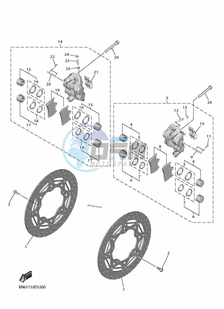 FRONT BRAKE CALIPER