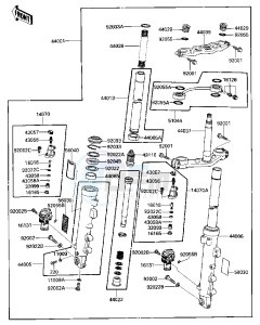 ZX 600 A [NINJA 600] (A1-A2) [NINJA 600] drawing FRONT FORK