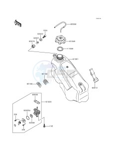 KX 125 K [KX125] (K3) [KX125] drawing FUEL TANK