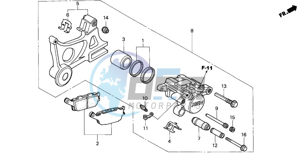 REAR BRAKE CALIPER