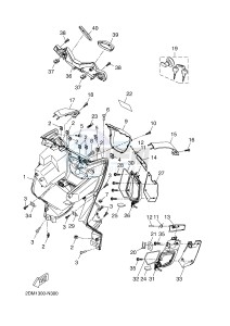 YPR125R XMAX 125 EVOLIS 125 (2DM8) drawing LEG SHIELD