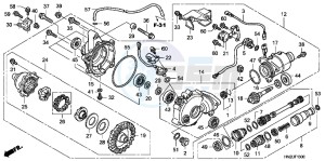 TRX500FPAD TRX500FPA ED drawing FRONT FINAL GEAR