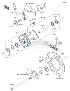 KX65 KX65AGF EU drawing Rear Hub