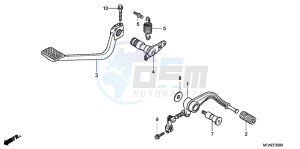 GL1800C drawing PEDAL