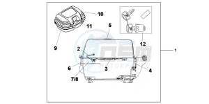 NC700XAD NC700X ABS Europe Direct - (ED) drawing TOP BOX 45L