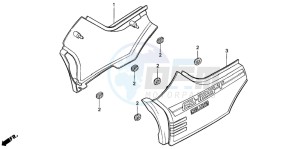 CB125T drawing SIDE COVER