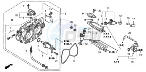 VTX1800C1 drawing THROTTLE BODY