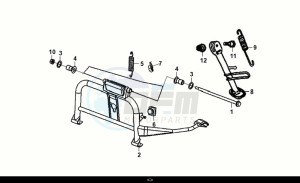 SYMPHONY CARGO 125 (AY12WA-EU) (E5) (M1) drawing MAIN STAND - KICK STARTER ARM