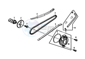 FIDDLE III 50 45KMH (L8) EU drawing CHAIN / CHAIN TENSIONER  / CHAIN GUIDE