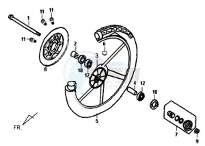 FIDDLE II 50 drawing FRONT WHEEL