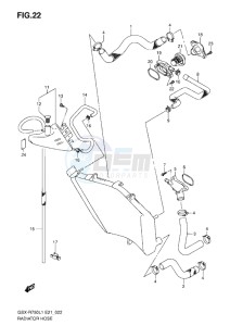 GSX-R750 drawing RADIATOR HOSE