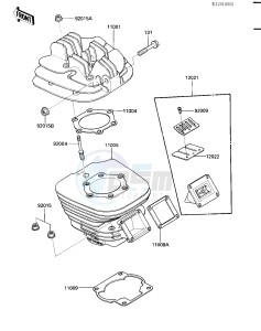 KX 500 A [KX500] (A2) [KX500] drawing CYLINDER HEAD_CYLINDER_REED VALVE -- 84 A2- -