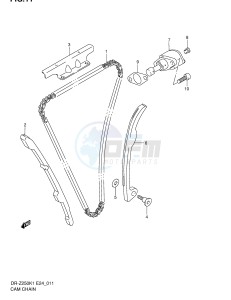 DR-Z250 (E24) drawing CAM CHAIN