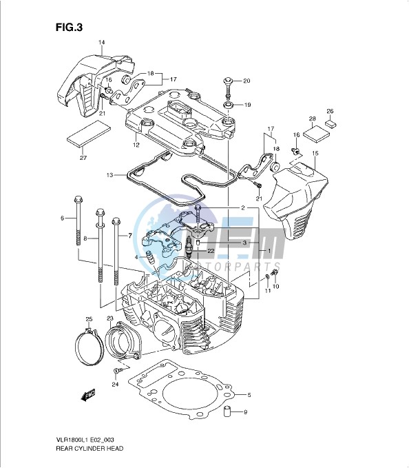 REAR CYLINDER HEAD