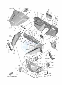 YXE850ENS YXE85WPLK (B8K8) drawing FRONT FENDER