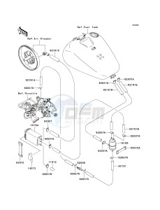 VN 1500 L [VULCAN 1500 NOMAD FI] (L2-L4) [VULCAN 1500 NOMAD FI] drawing FUEL EVAPORATIVE SYSTEM-- CA- -