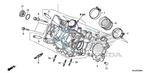 NC750SDE NC750SD Europe Direct - (ED) drawing CYLINDER HEAD