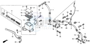 TRX350TE FOURTRAX 350 ES drawing FR. BRAKE MASTER CYLINDER