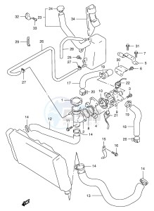 GSX400 (E30) drawing RADIATOR HOSE