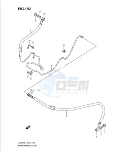 AN650 drawing REAR BRAKE HOSE (AN650AL1 E51)