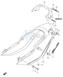 GSF600 (E2) Bandit drawing SEAT TAIL COVER (GSF600ZK4)