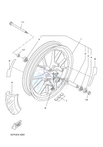 YZF-R125 R125 (5D7K 5D7K 5D7K) drawing FRONT WHEEL