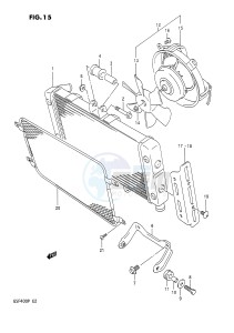 GSF400 (E2) Bandit drawing RADIATOR