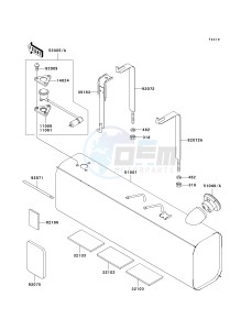 KAF 950 B [MULE 3010 DIESEL 4X4] (B2-B3) [MULE 3010 DIESEL 4X4] drawing FUEL TANK