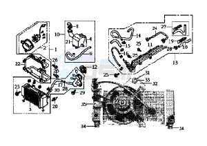 JOYRIDE EU2 - 200 cc drawing COOLING SYSTEM