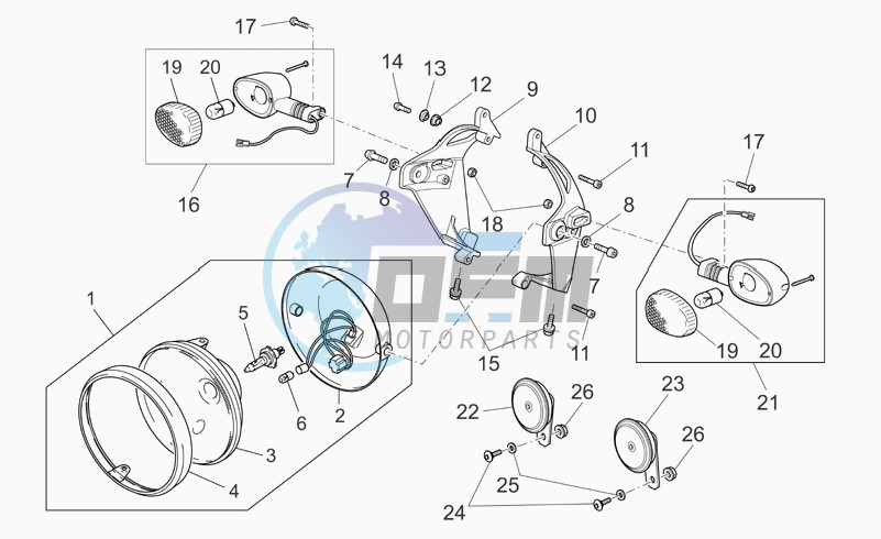 Headlight/horn