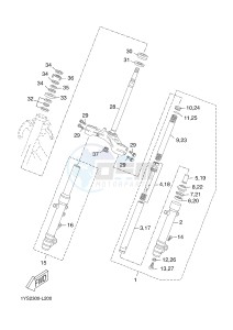 YP125R X-MAX125 X-MAX125 (2ABG) drawing STEERING