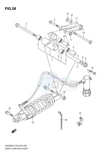 AN400 (E3-E28) Burgman drawing REAR CUSHION LEVER