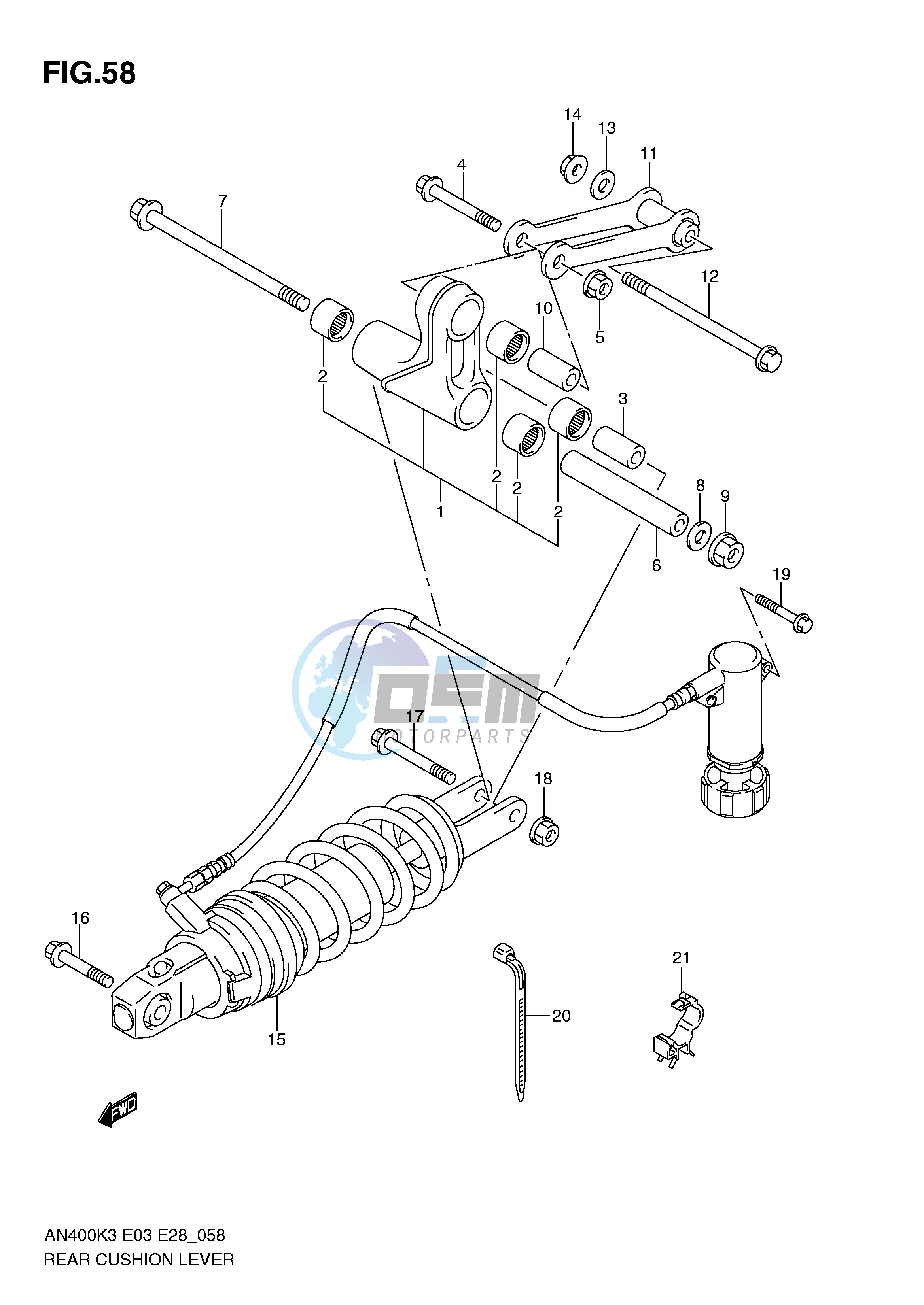 REAR CUSHION LEVER