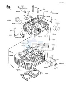 EX 305 B [GPZ 305] (B1) [GPZ 305] drawing CYLINDER HEAD_COVER