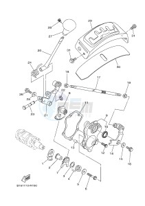 YFM700FWAD GRIZZLY 700 (B1AT) drawing SHIFT SHAFT