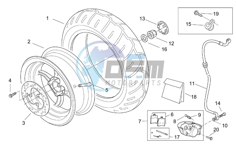 Rear wheel - disc brake