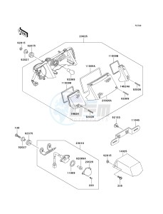 EX 250 F [NINJA 250R] (6F-7F) F6F drawing TAILLIGHT-- S- -