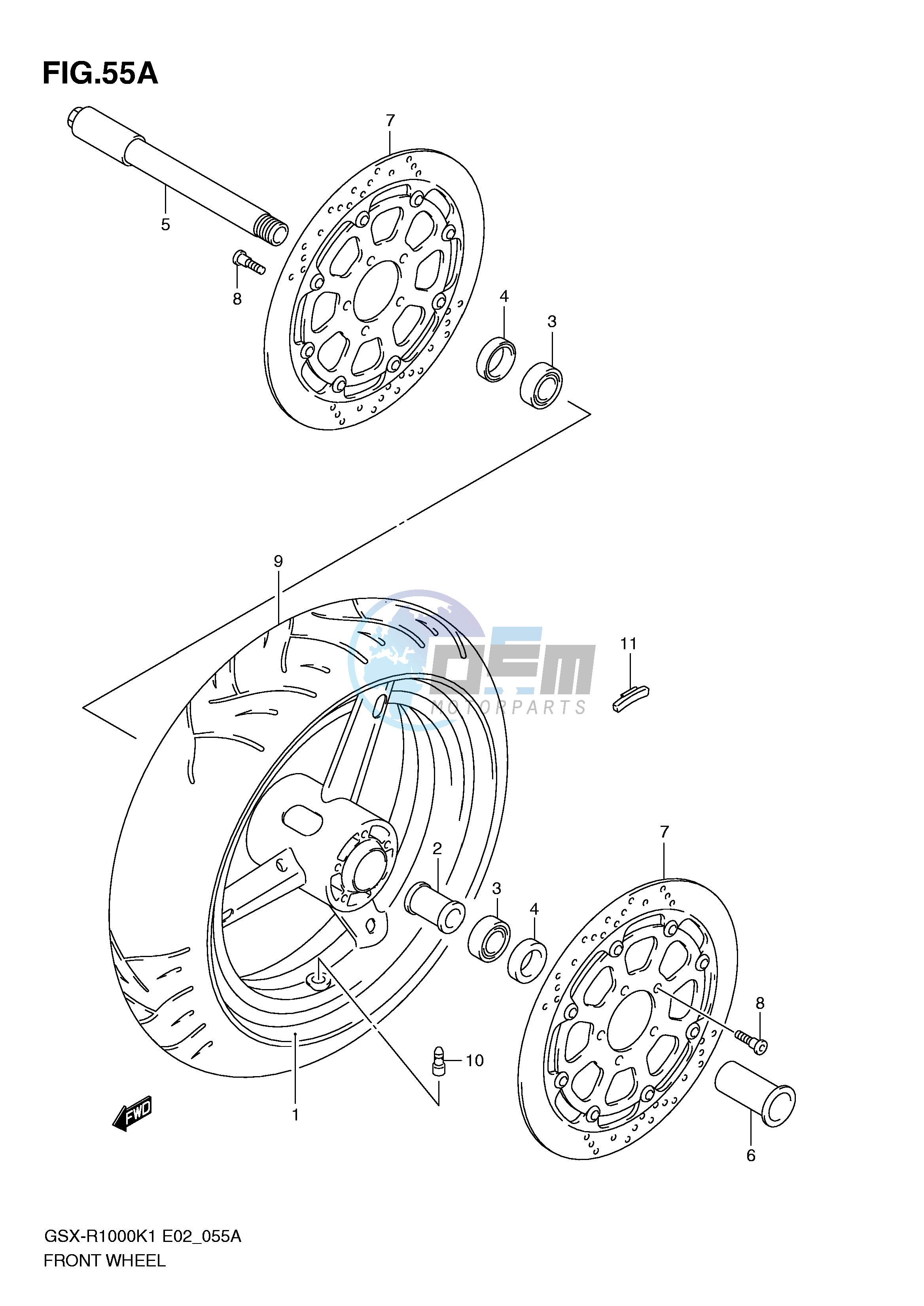 FRONT WHEEL (GSX-R1000K2)