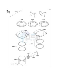 KX 80 W [KX80] (W1-W3) [KX80] drawing OPTIONAL PARTS-- TOP END KIT- -