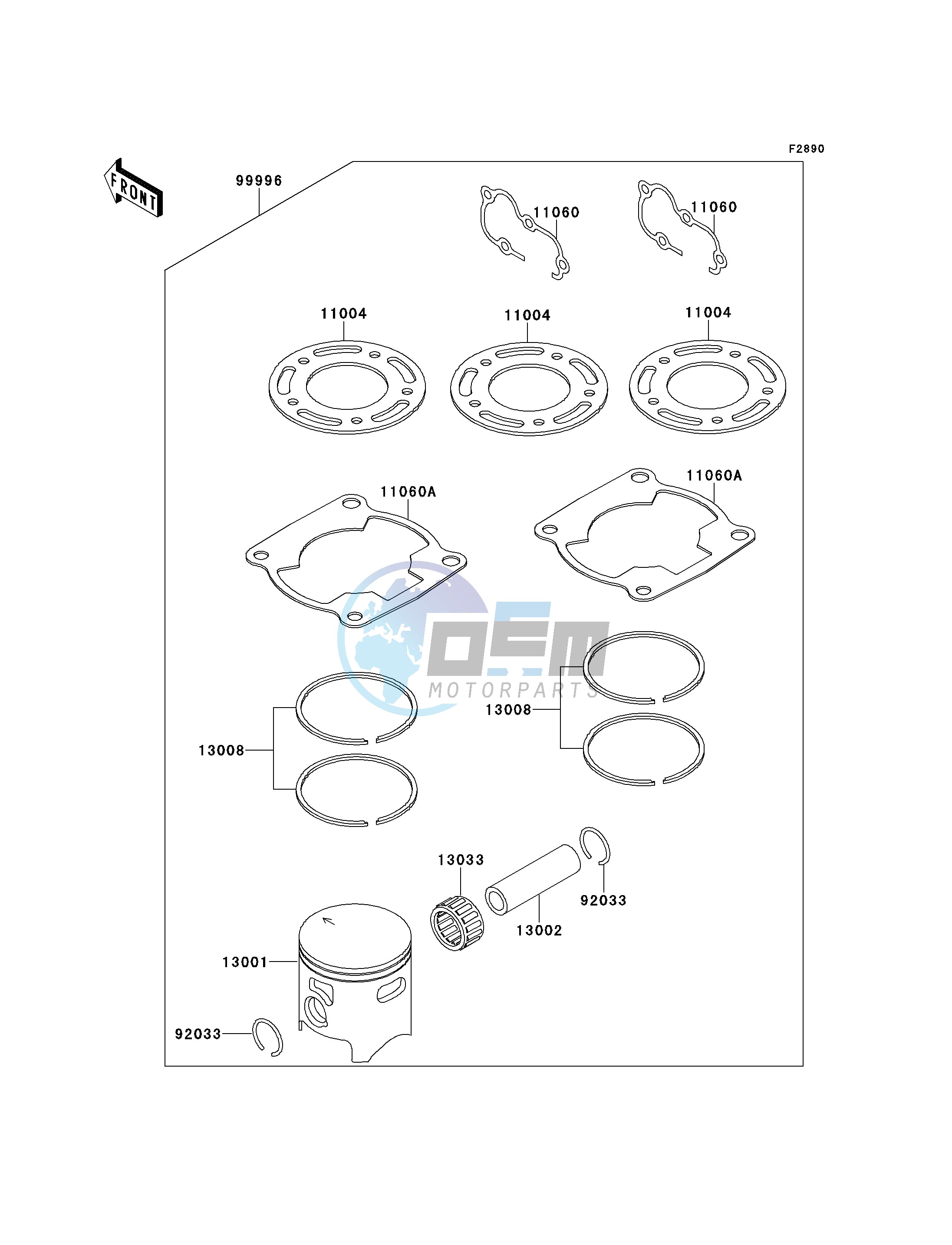 OPTIONAL PARTS-- TOP END KIT- -